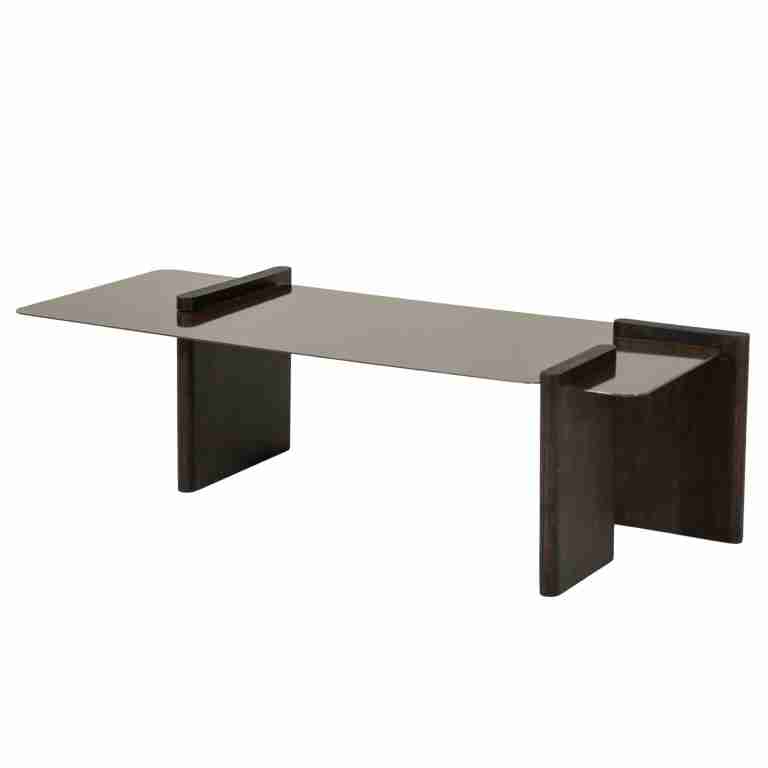 By-Boo Salontafel Voro Mangohout en ijzer, 103 x 43cm - Bruin