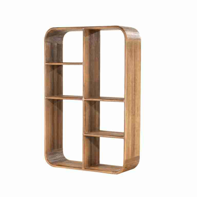 By-Boo Wandkast Cup & Co Teakhout, 90 x 64cm - Bruin