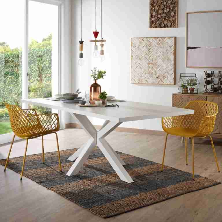 Kave Home Eettafel 'Argo' Wit, 180 x 100cm