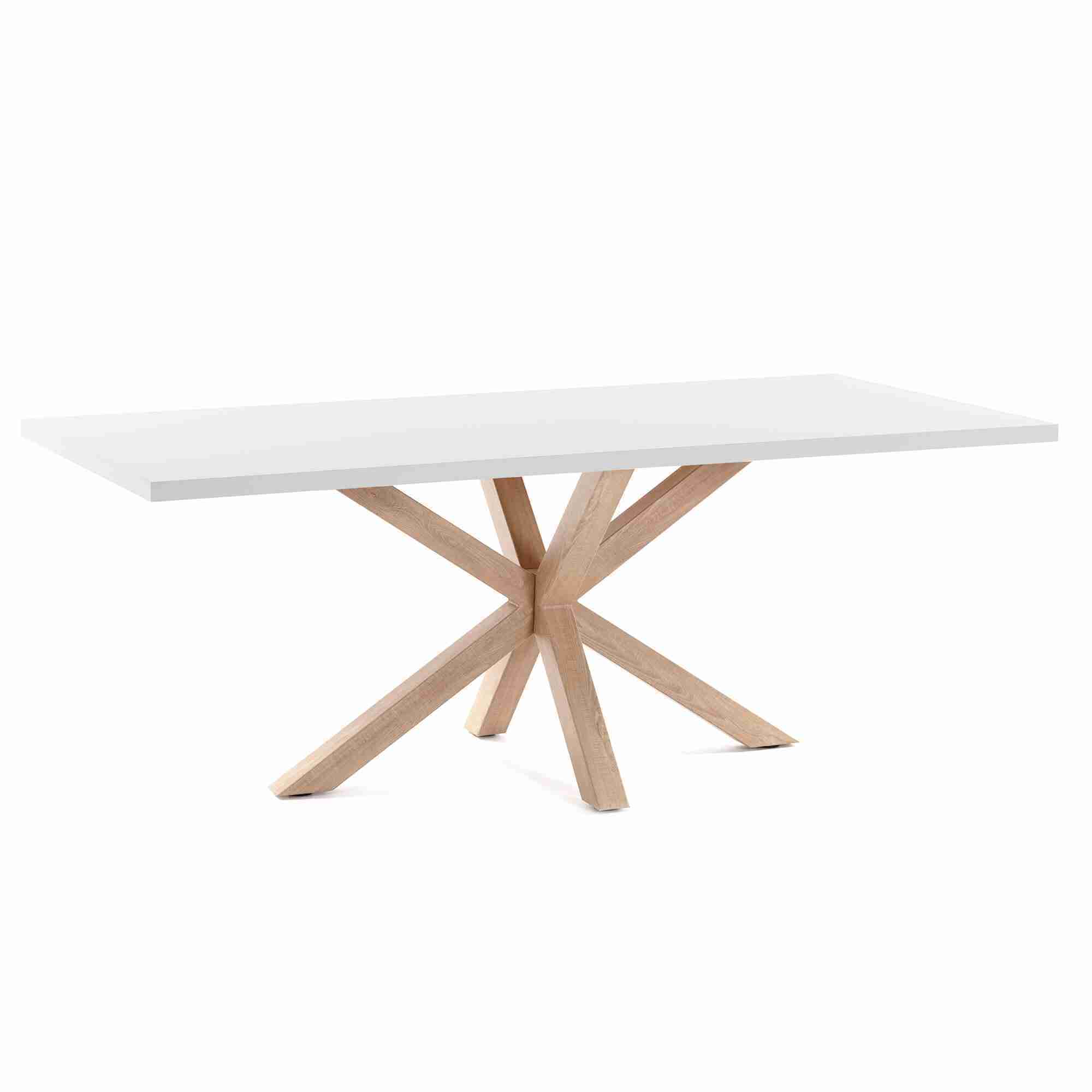 Kave Home Eettafel 'Argo' Eiken/Wit, 160 x 100cm