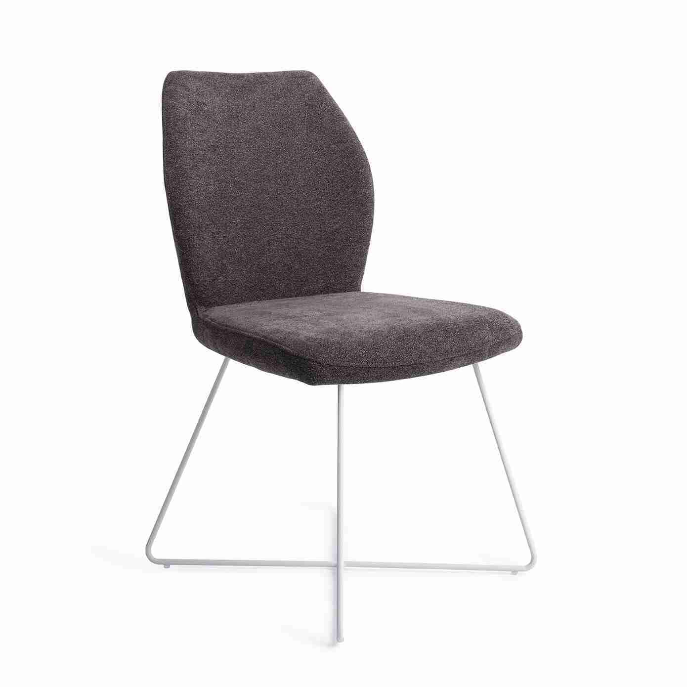 Jesper Home Eetkamerstoel 'Ikata' Cross White, kleur Almost Black