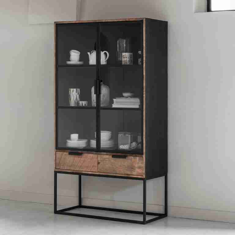 DTP Home Vitrinekast Cosmo Teakhout, 180 x 100cm - Naturel