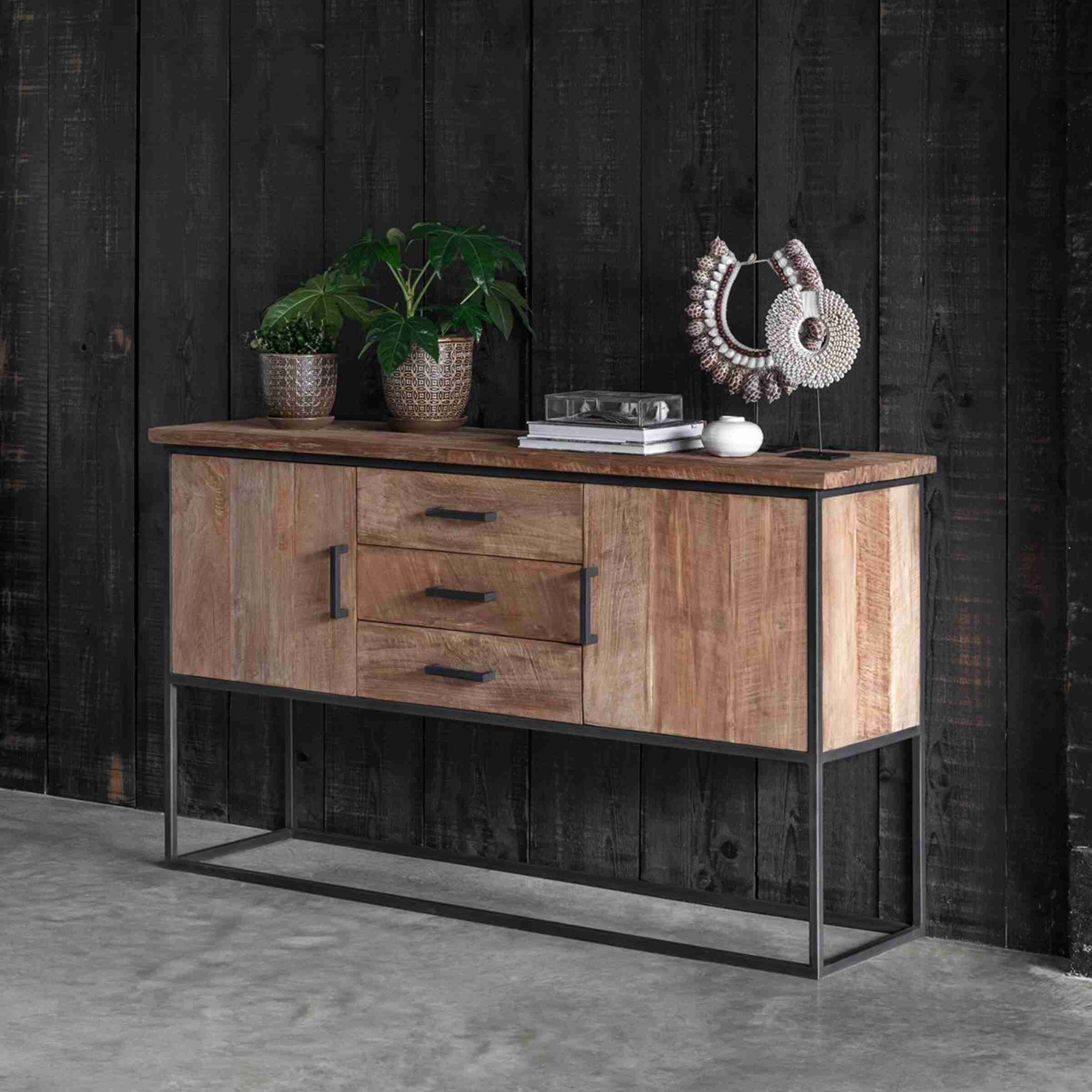 DTP Home Dressoir Beam Teakhout, 158cm - Naturel
