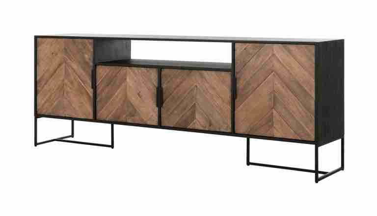 DTP Home Dressoir Criss Cross Hout en staal, 200cm - Naturel