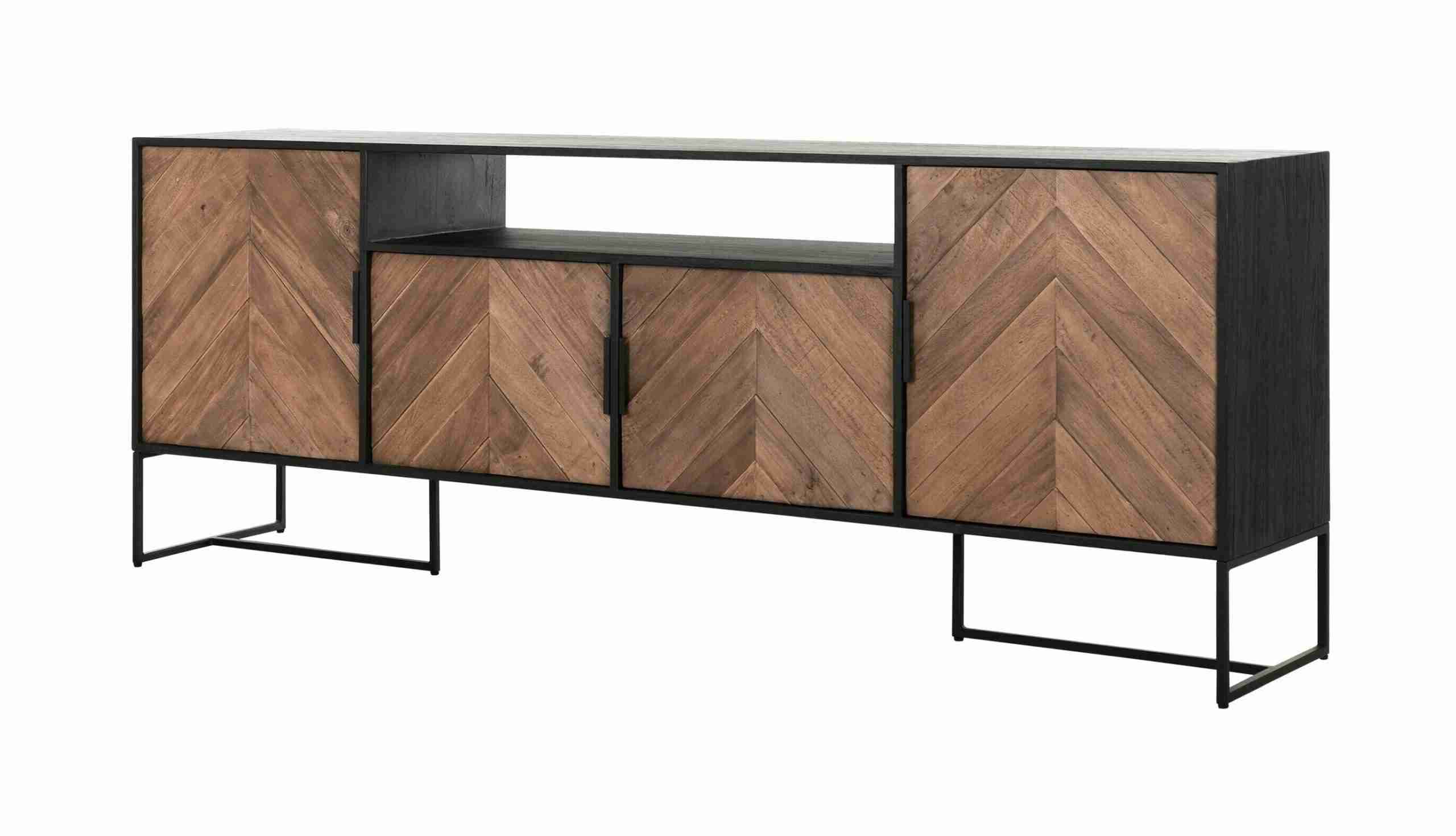 DTP Home Dressoir Criss Cross Hout en staal, 200cm - Naturel