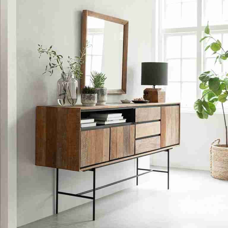 DTP Home Dressoir Metropole Teakhout, 200cm - Naturel