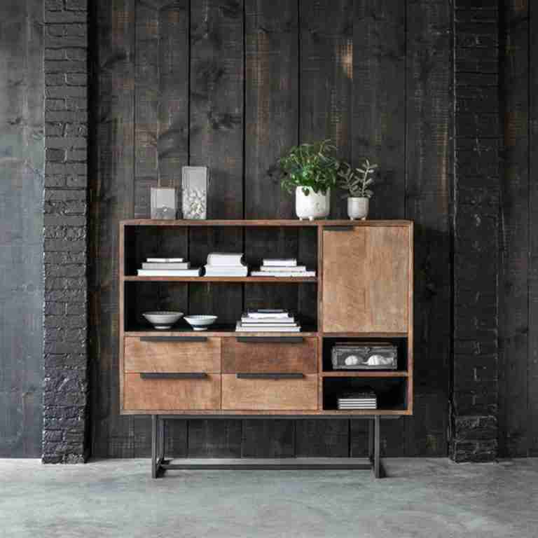 DTP Home Dressoir Odeon Teakhout, 136cm - Bruin