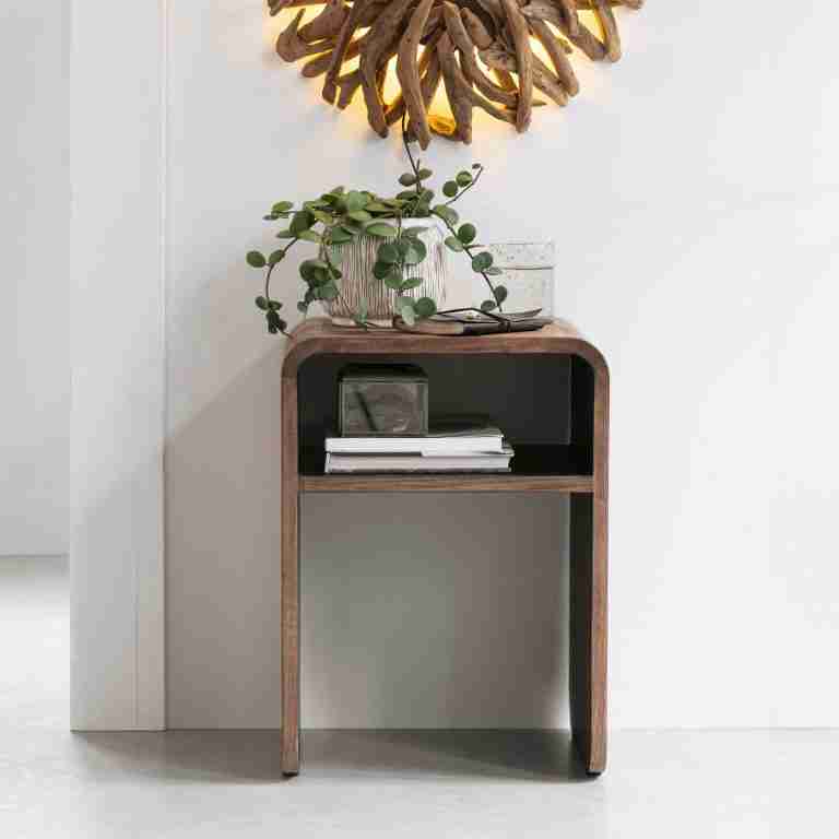DTP Home Nachtkastje Evo Teakhout, 40 x 35cm - Bruin,Hout,Naturel