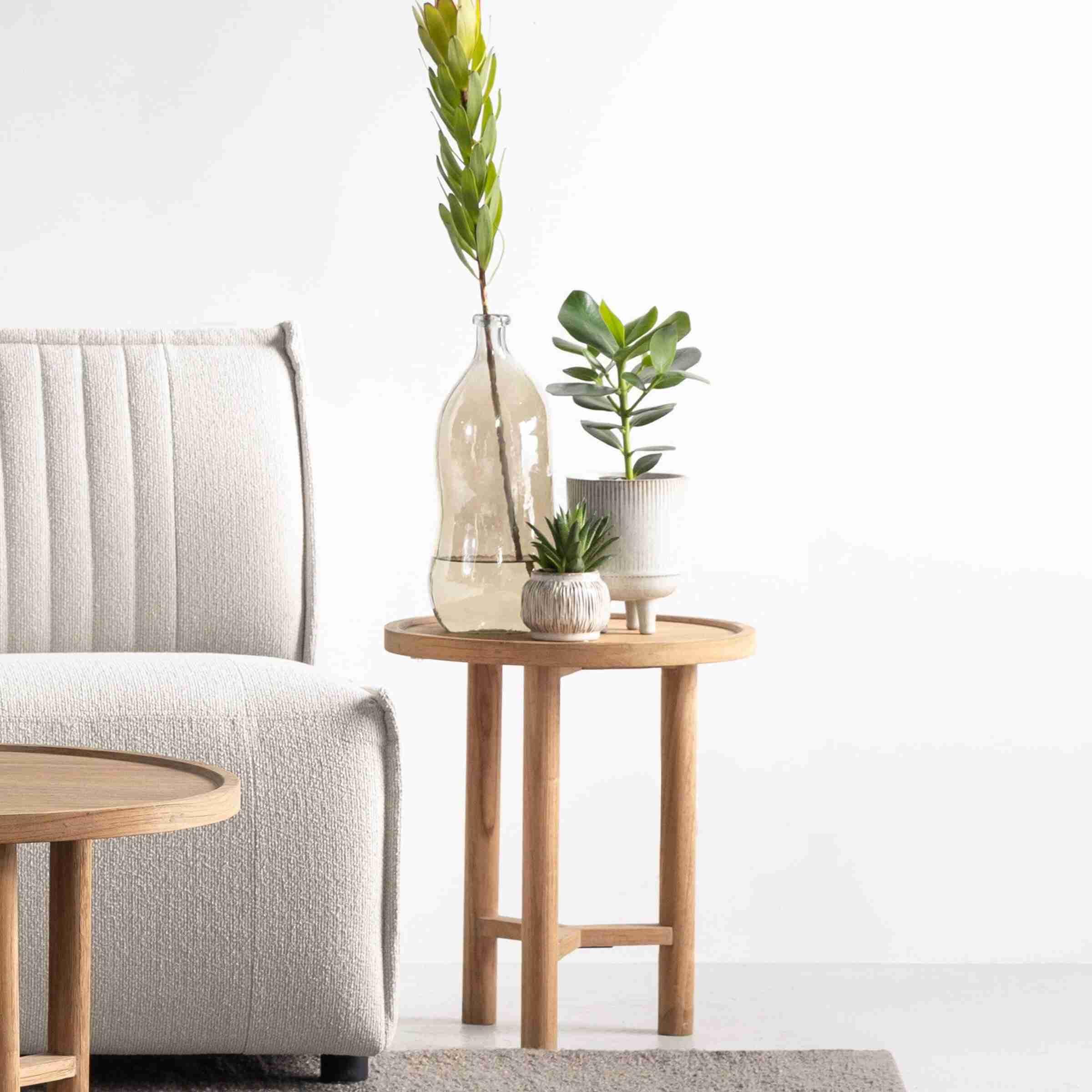 DTP Home Ronde Bijzettafel Forte Teakhout, 40cm - Bruin