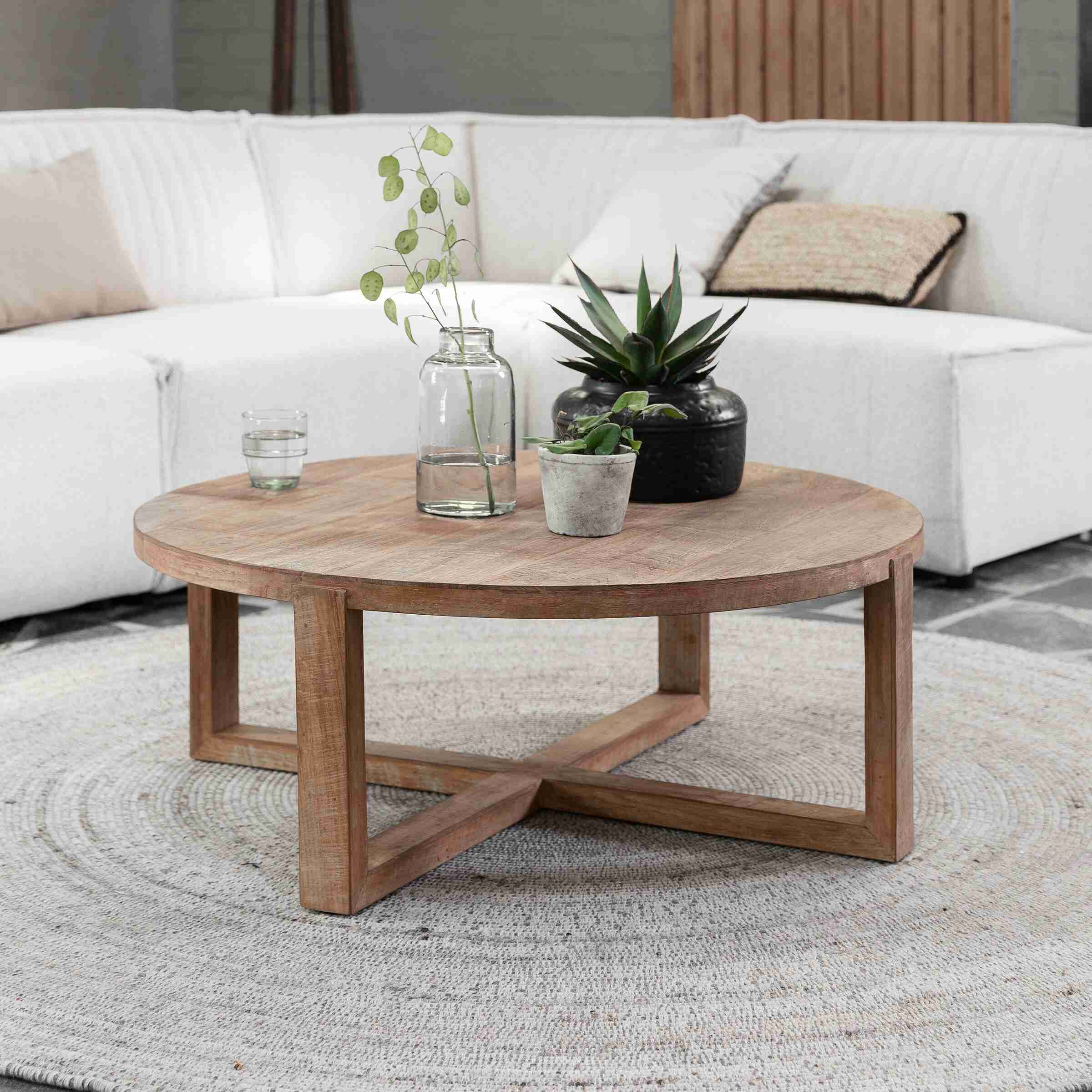 DTP Home Ronde Salontafel Icon Teakhout, 90cm - Naturel