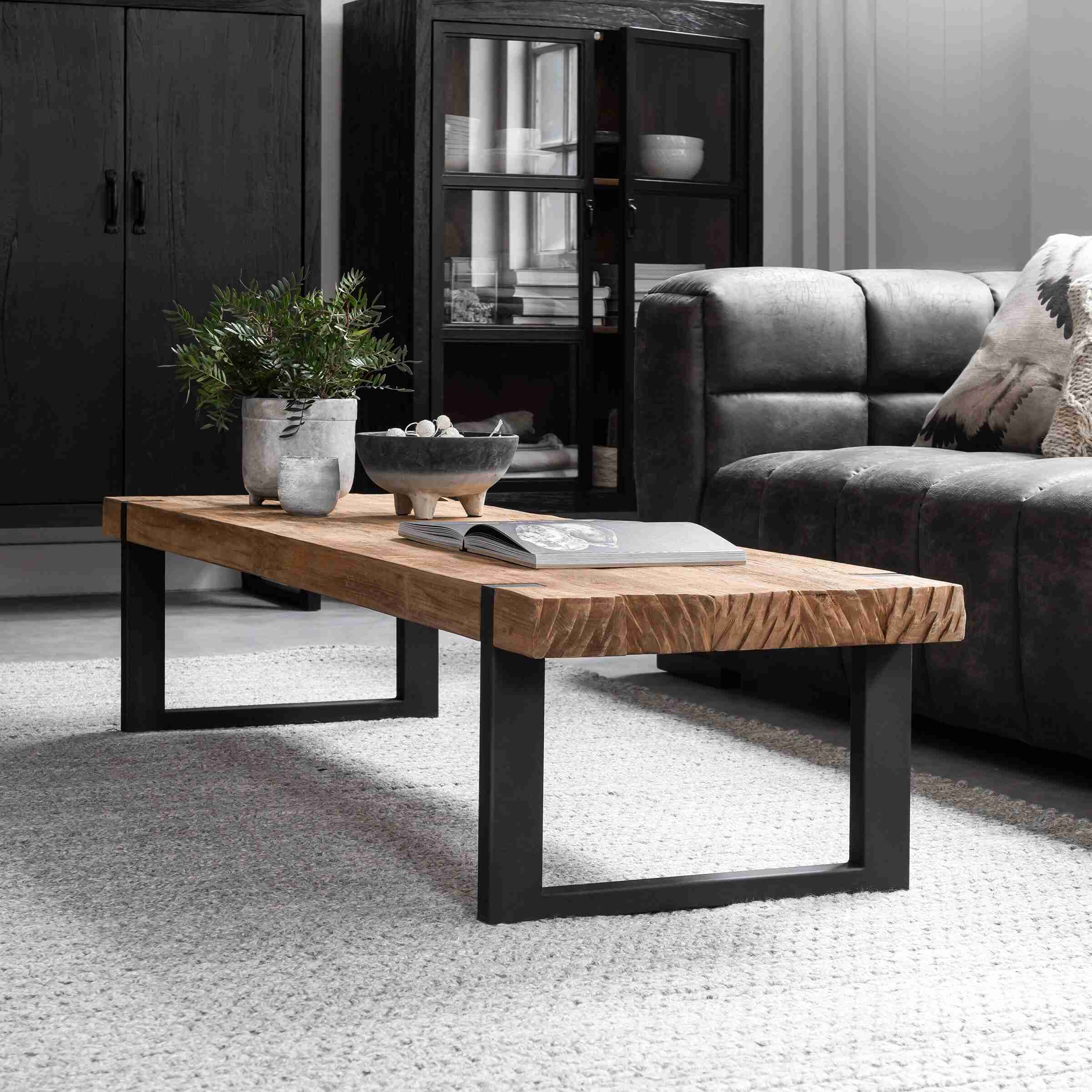 DTP Home Salontafel Beam Teakhout, 150 x 50cm - Naturel