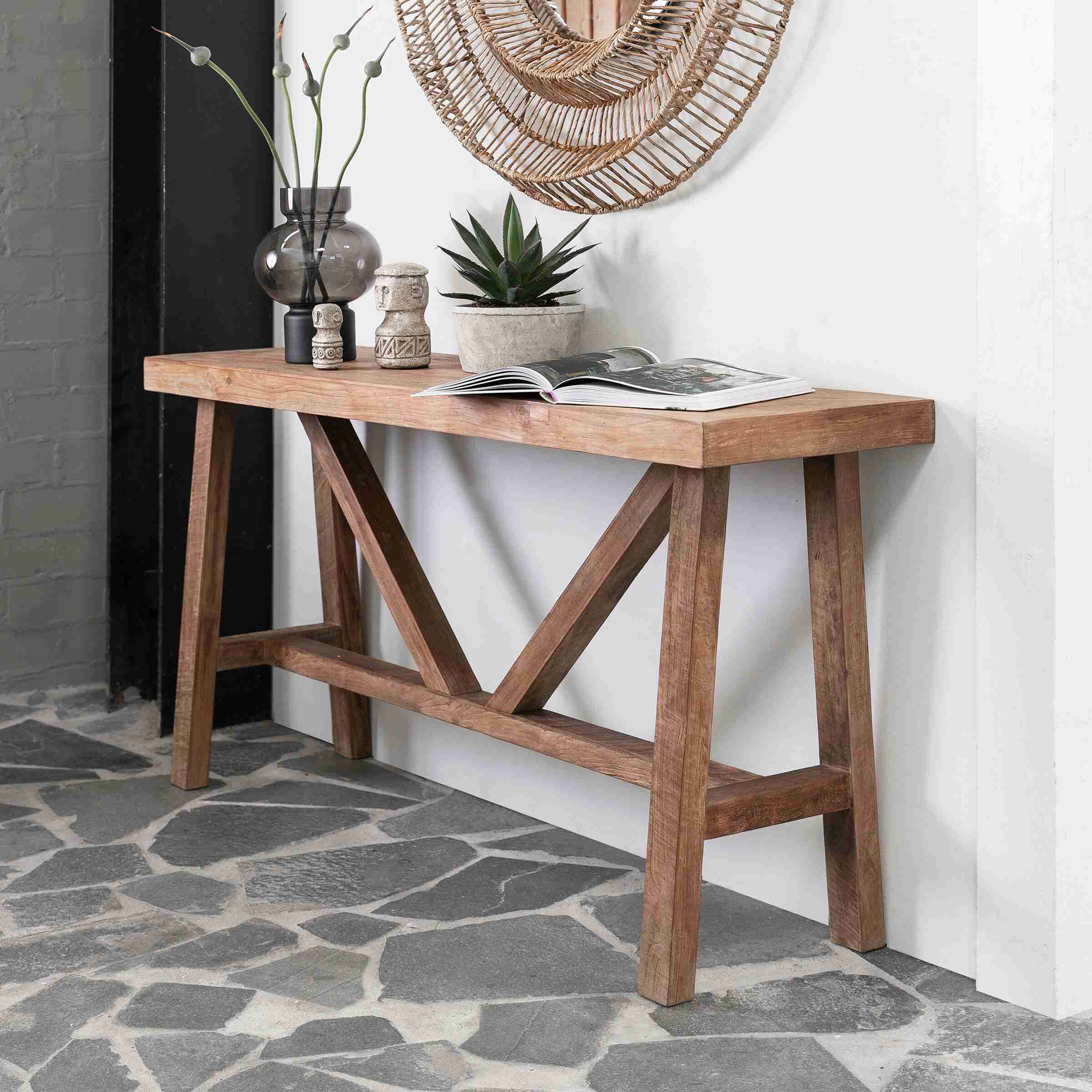 DTP Home Sidetable Monastery Teakhout, 150cm - Naturel