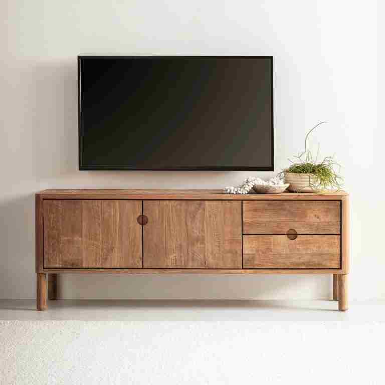 DTP Home TV-meubel Apollo No. 2 Teakhout, 150cm - Bruin