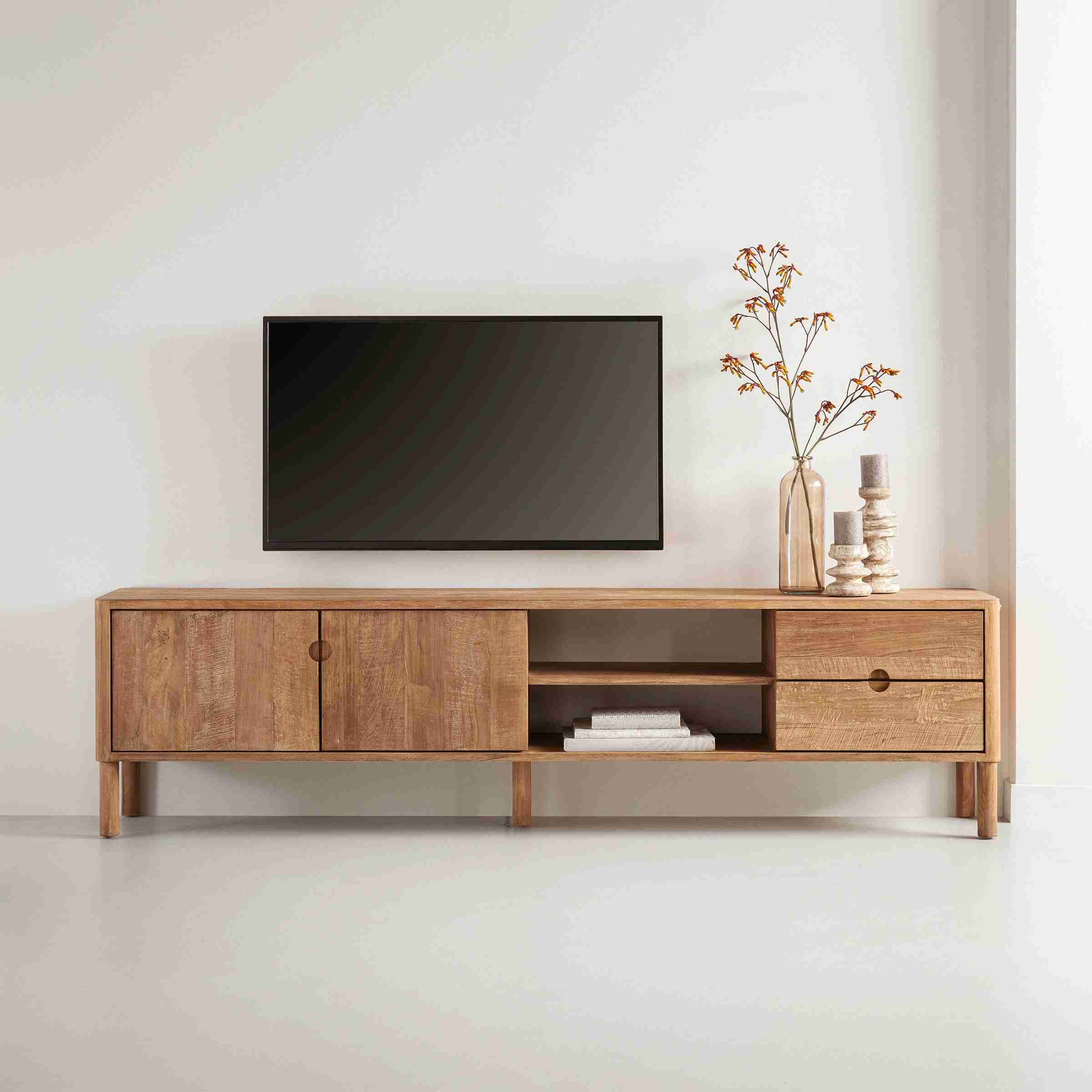 DTP Home TV-meubel Apollo No. 2 Teakhout, 210cm - Naturel