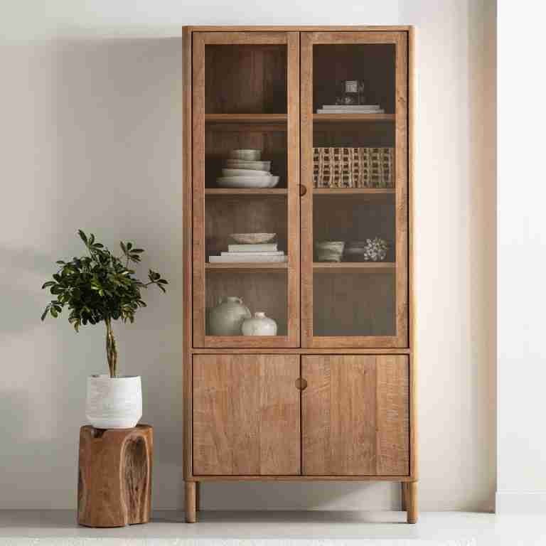 DTP Home Vitrinekast Apollo Teakhout, 210 x 100cm - Naturel