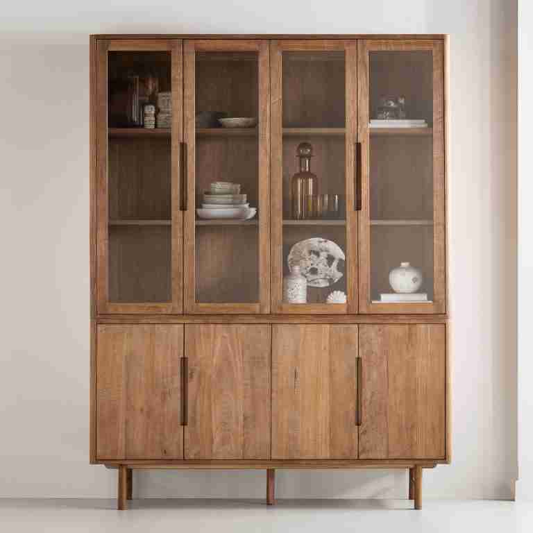 DTP Home Vitrinekast Bliss Teakhout, 210 x 160cm - Naturel