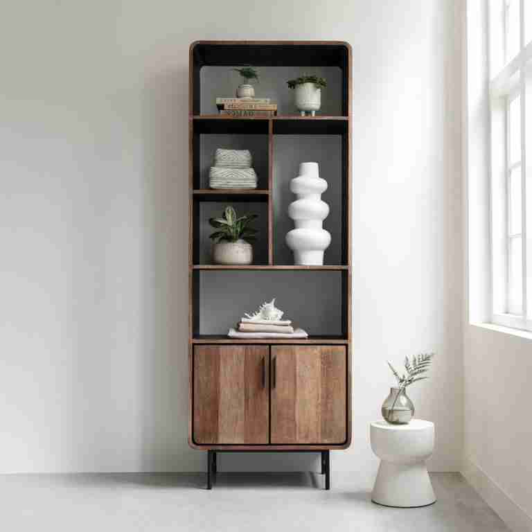 DTP Home Wandkast Evo Teakhout, 220 x 80cm - Bruin
