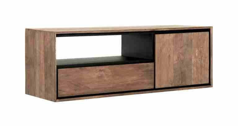 DTP Home Zwevend TV-meubel Metropole Teakhout, 115cm - Naturel