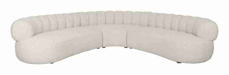Dutchbone 7-zits Organische Hoekbank Duvane 286 x 286cm, Geweven stof - Beige