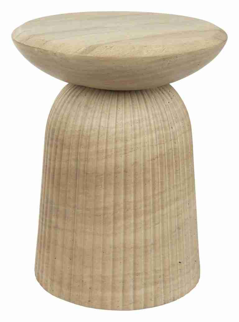 Dutchbone Bijzettafel Brison Beton, 36cm - Naturel - Rond