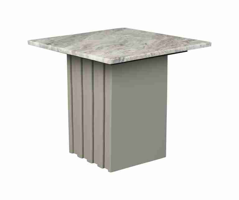 Dutchbone Bijzettafel Clayton Marmer, 40cm - Grijs - Vierkant