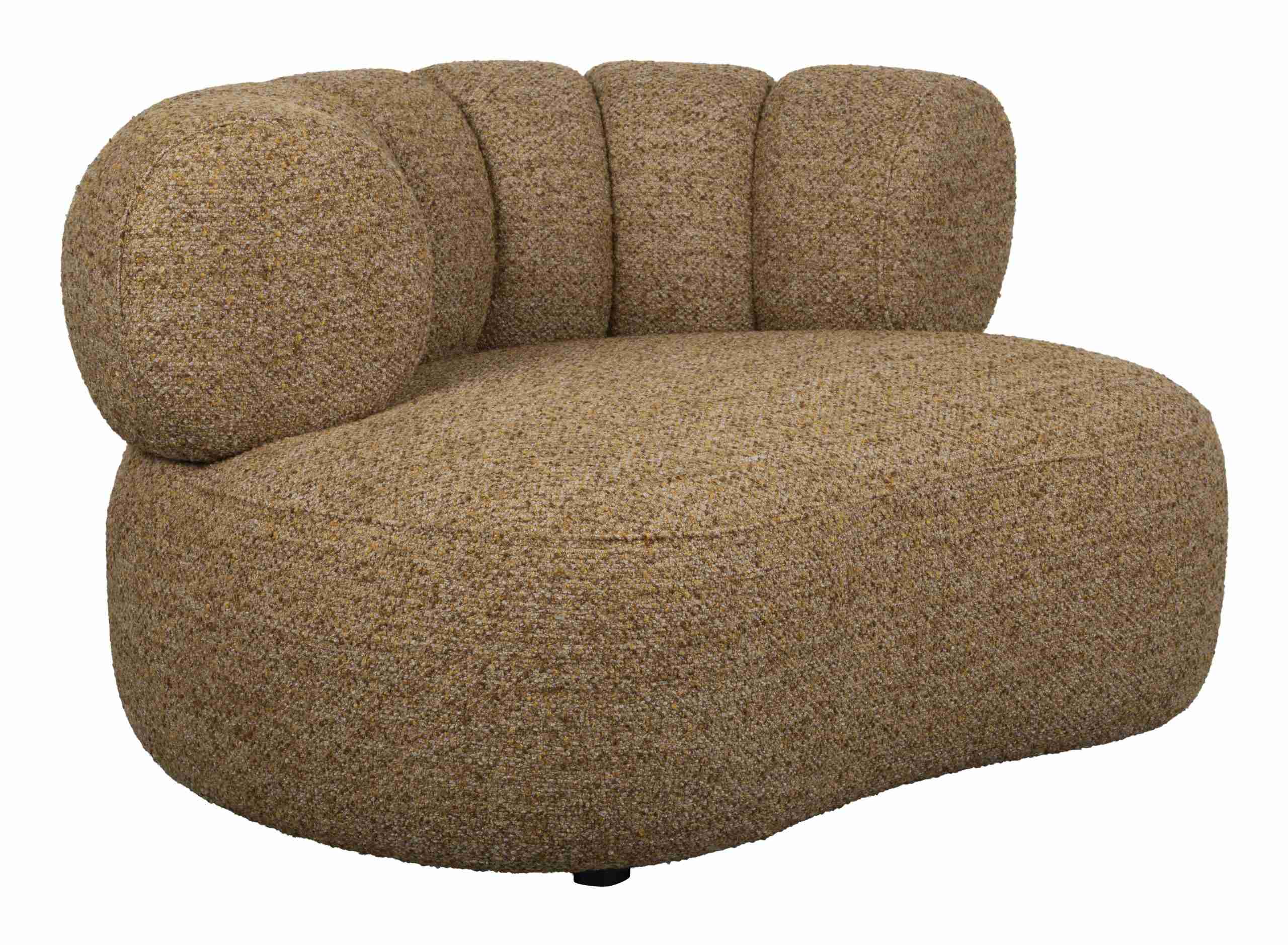 Dutchbone Fauteuil Duvane Bouclé - Bruin
