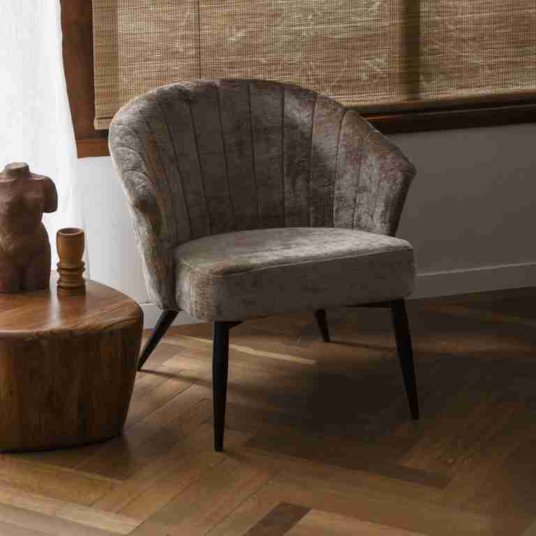 Dutchbone Fauteuil Georgia Chenille - Beige
