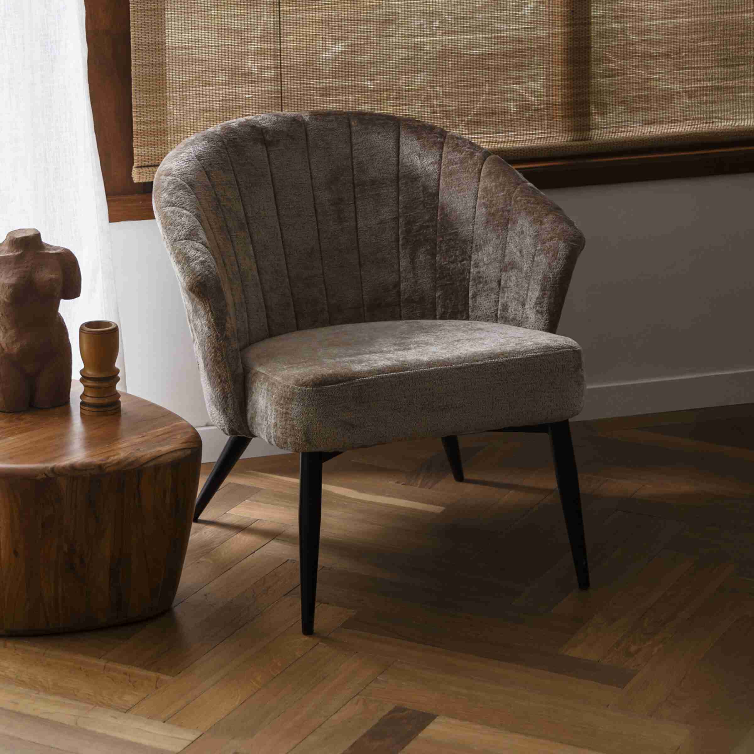 Dutchbone Fauteuil Georgia Chenille - Beige