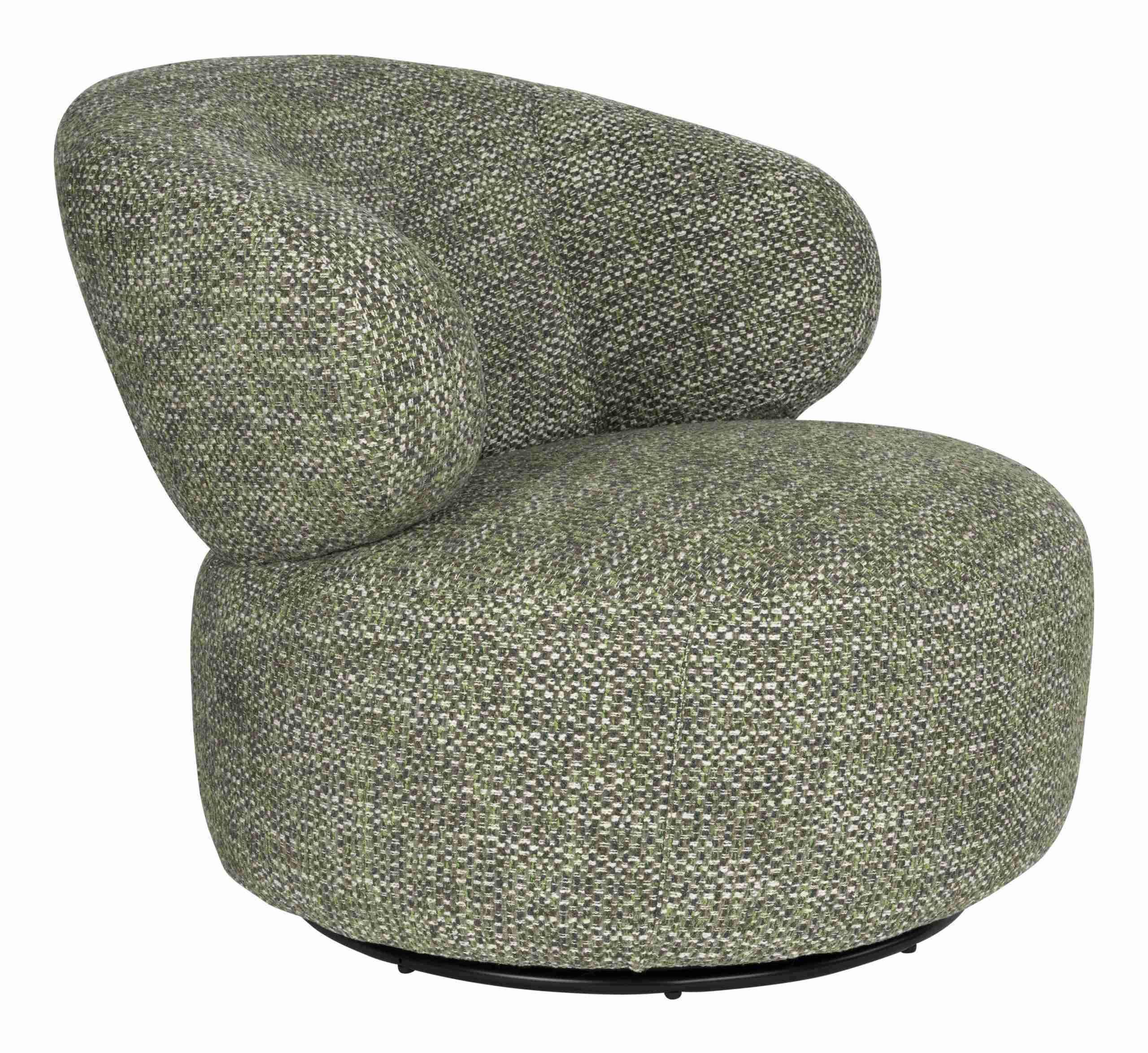 Dutchbone Fauteuil Walter Grof geweven stof - Groen