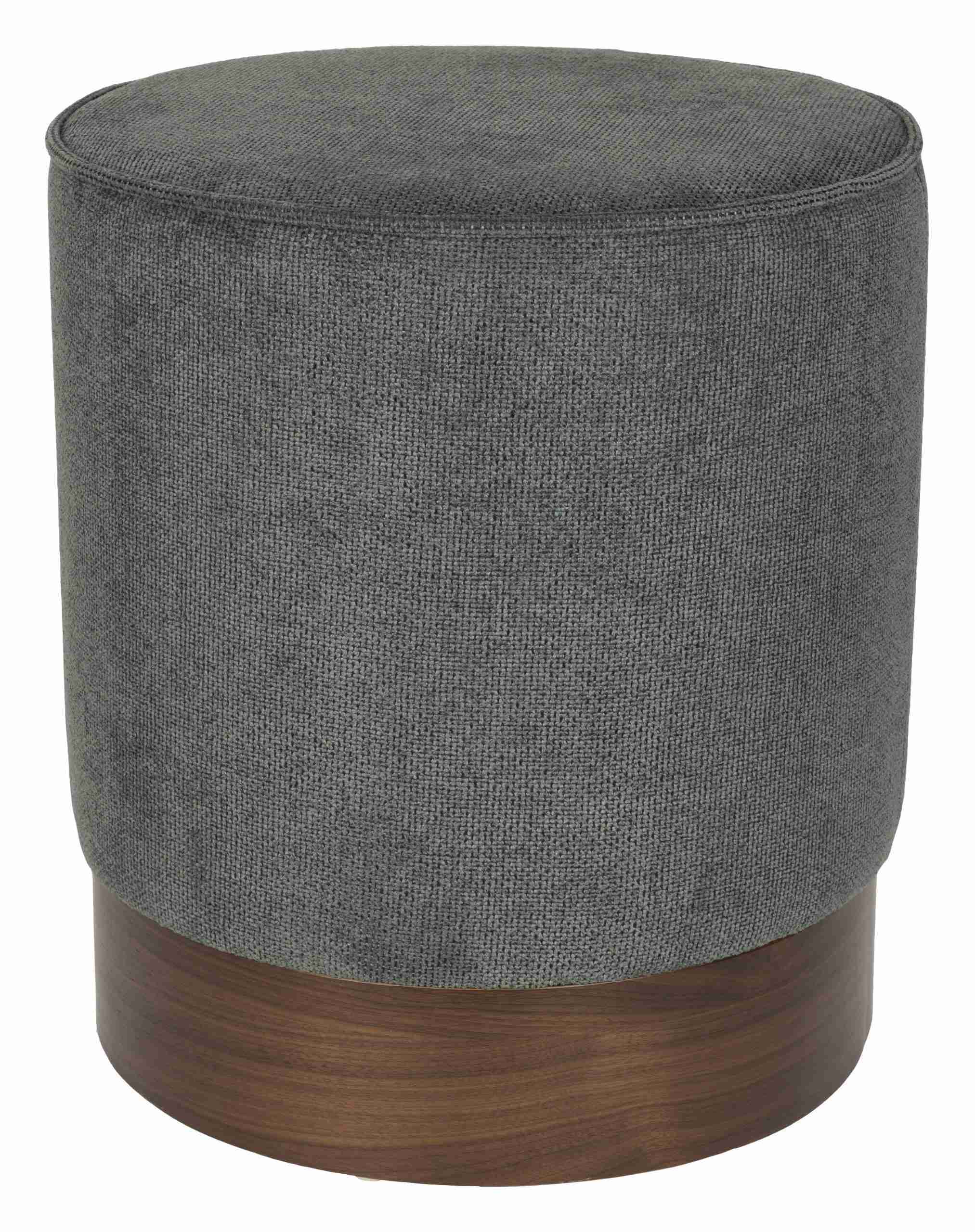 Dutchbone Hocker Bellevue Geweven stof en hout - Groen