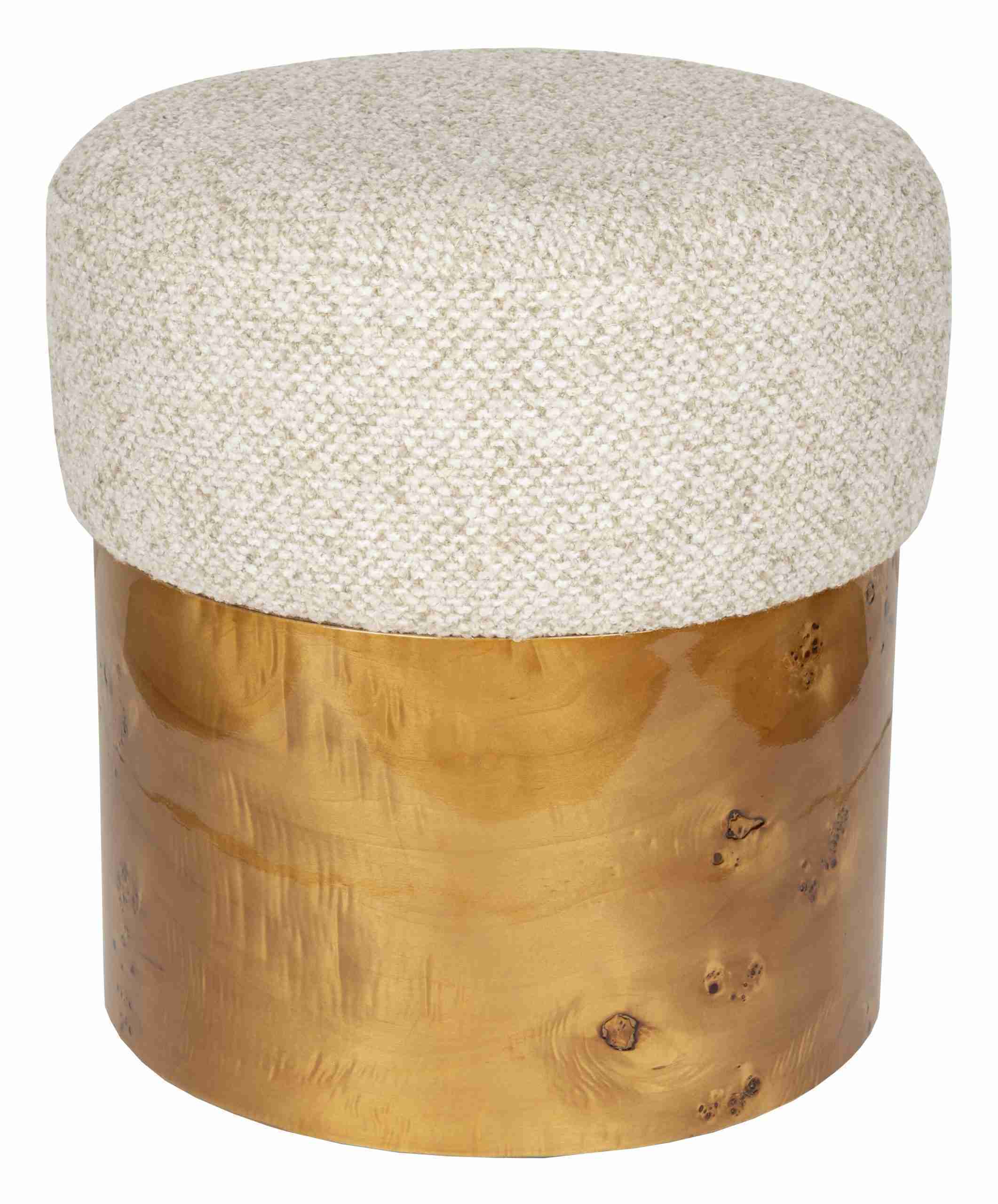 Dutchbone Krukje Burlin Eucalyptushout en stof - Beige