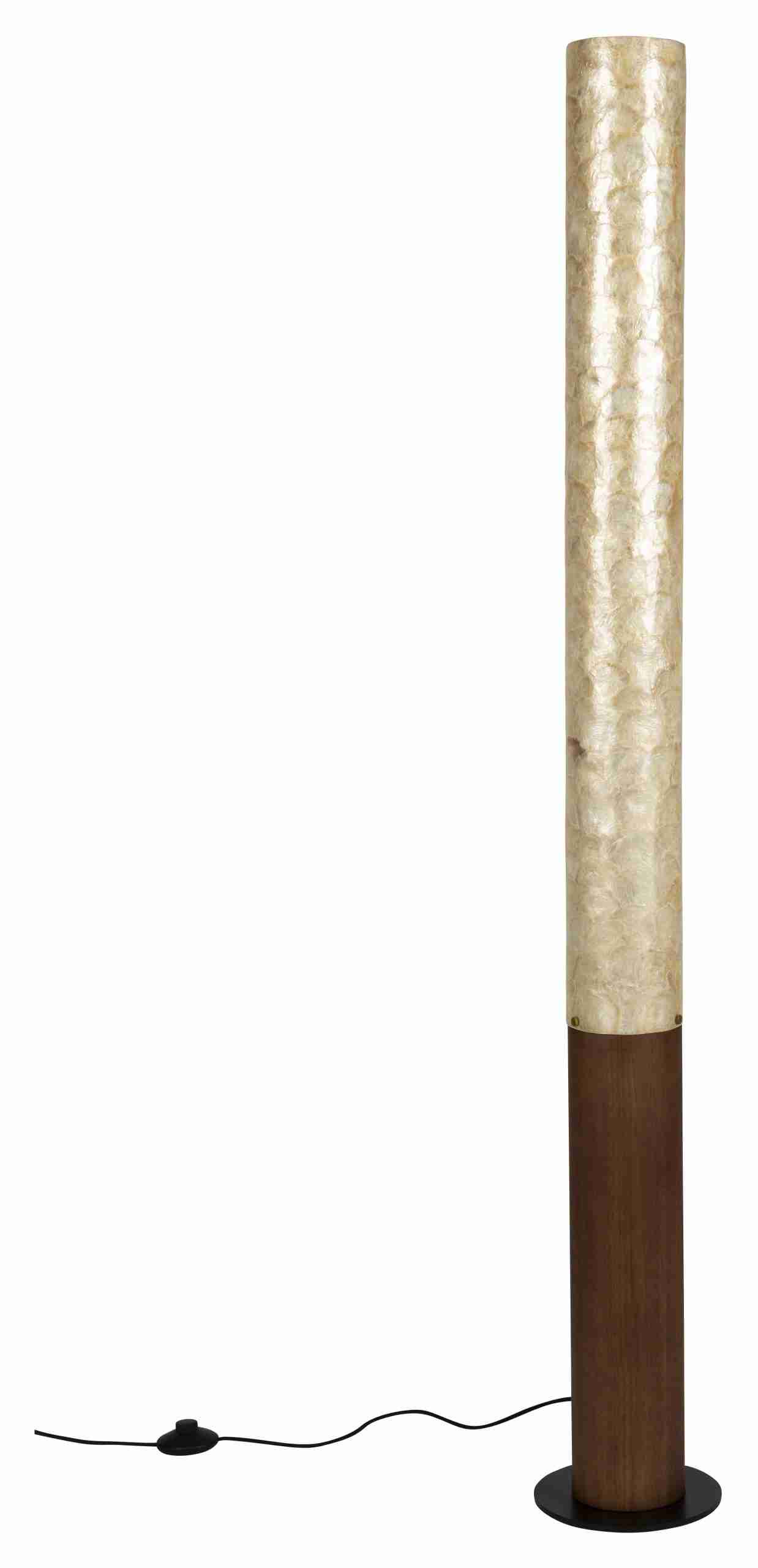 Dutchbone Vloerlamp Beam Eikenhout en acryl, 150cm hoog - Bruin