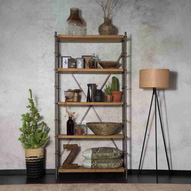 Dutchbone Wandrek Iron 200 x 100cm - Hout