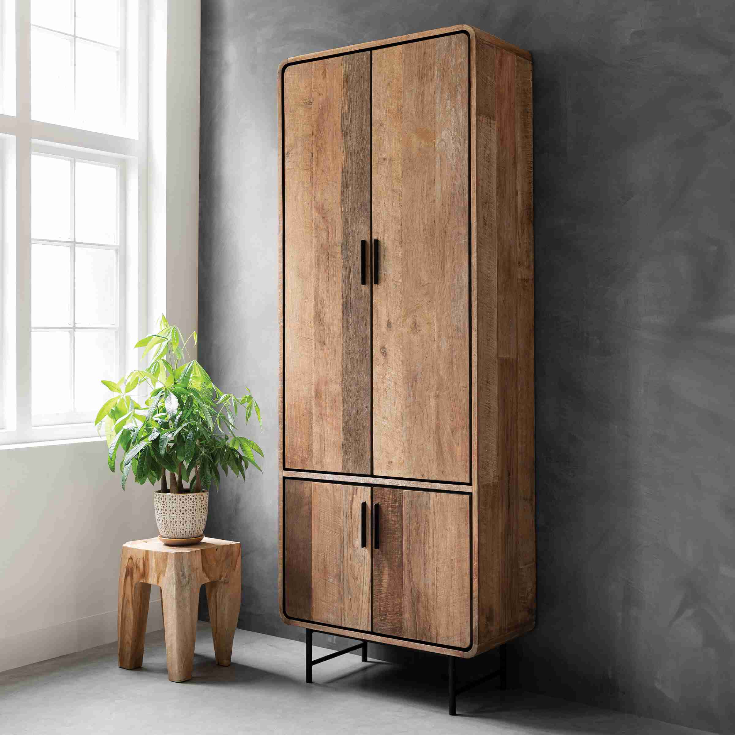 DTP Home Opbergkast Evo Teakhout, 220 x 80cm - Bruin