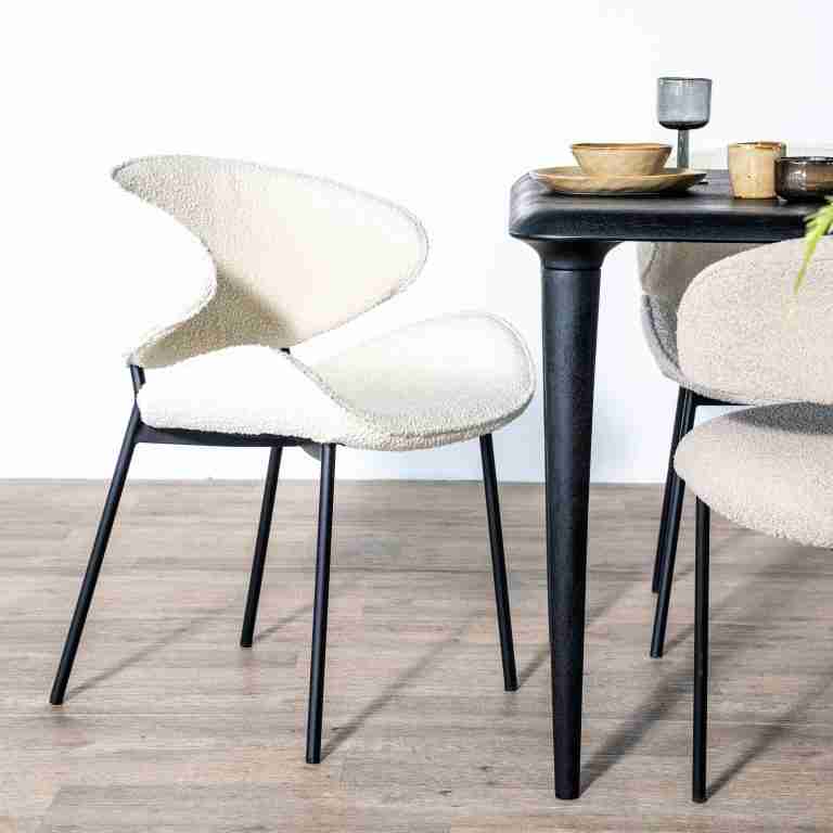 Eleonora Eetkamerstoel Tess Bouclé - Beige