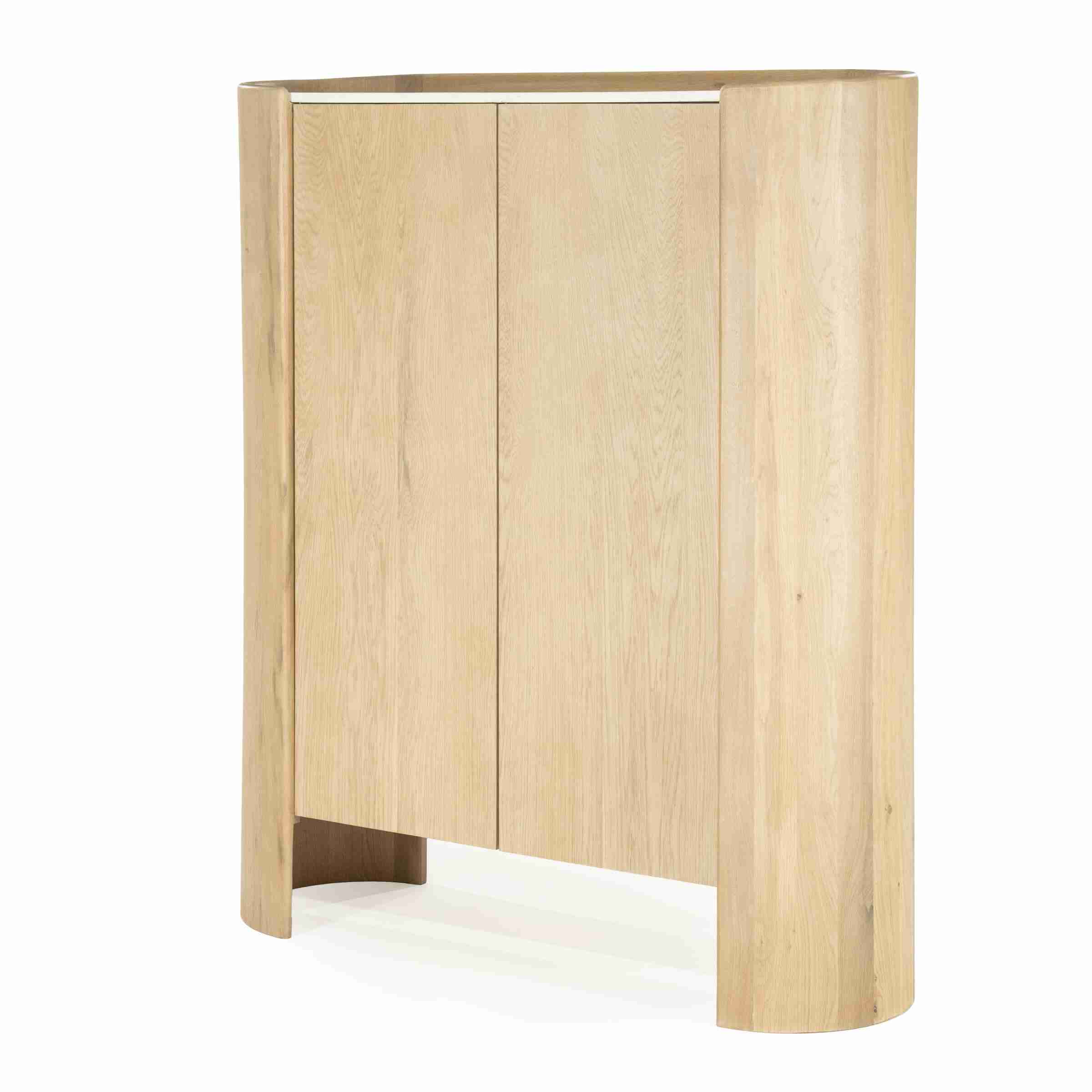 Eleonora Opbergkast Don Marmer en eikenhout, 140 x 120cm - Naturel