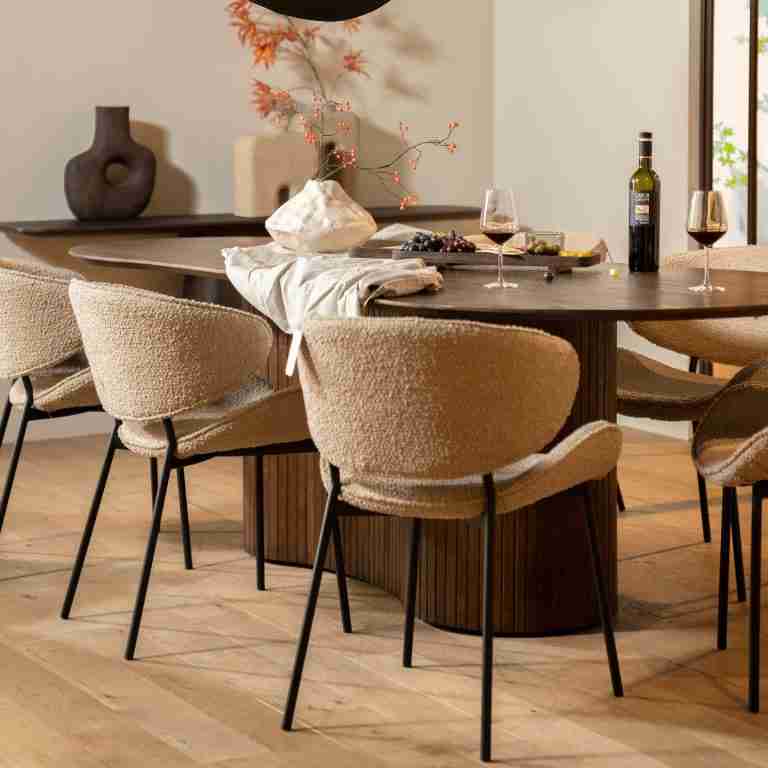 Eleonora Organische Eettafel Jordy Mangohout, 250 x 110cm - Bruin