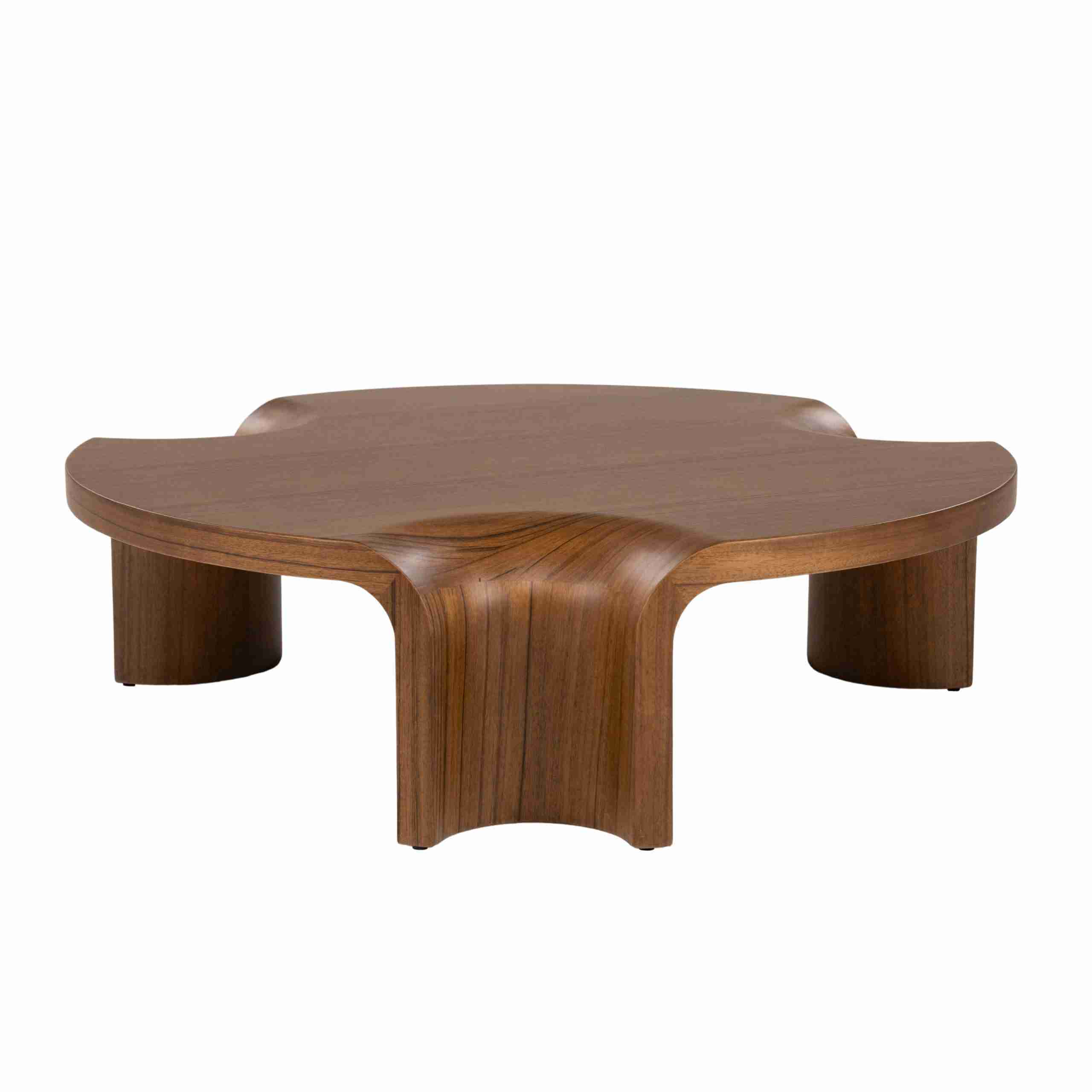 Eleonora Ronde Salontafel Avar Walnootfineer, 110cm - Bruin