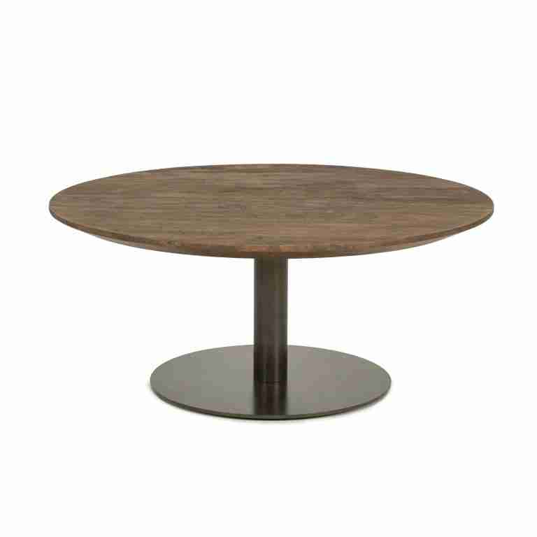 Eleonora Ronde Salontafel Esila Mangohout, 80cm - Bruin