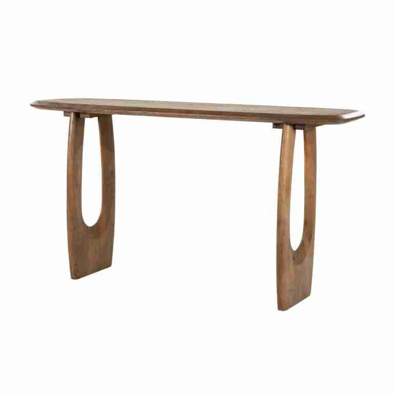 Eleonora Sidetable Phoebe Mangohout, 150cm - Bruin