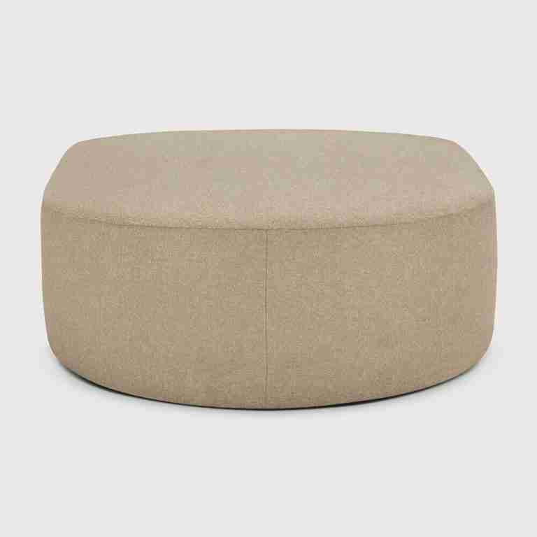Ethnicraft Bulky Halfronde Voetbank - Almond