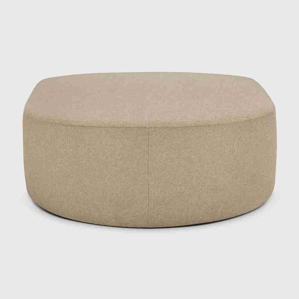 Ethnicraft Bulky Halfronde Voetbank - Almond
