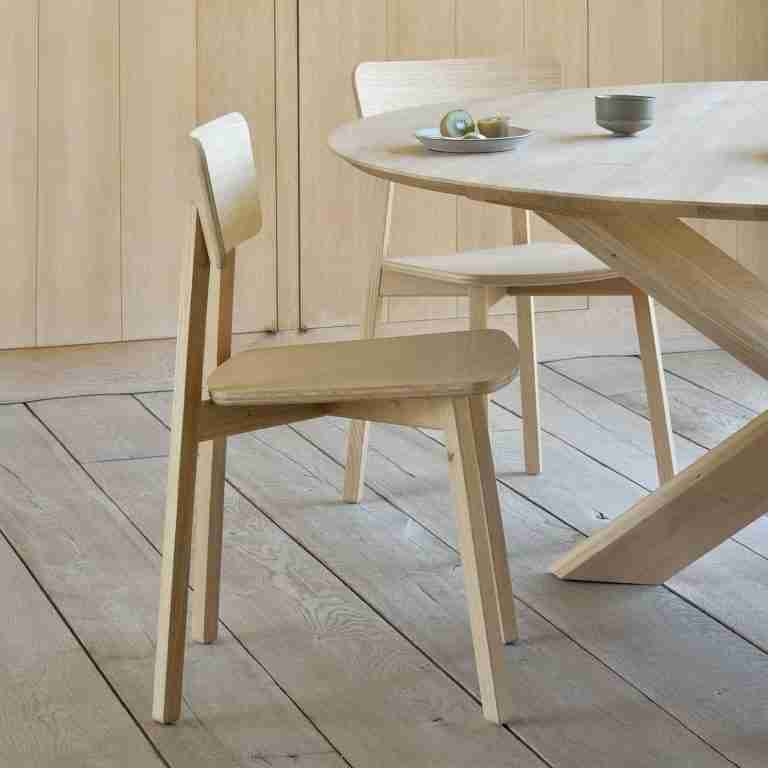 Ethnicraft Eetkamerstoel Casale Geolied Eikenhout - Naturel