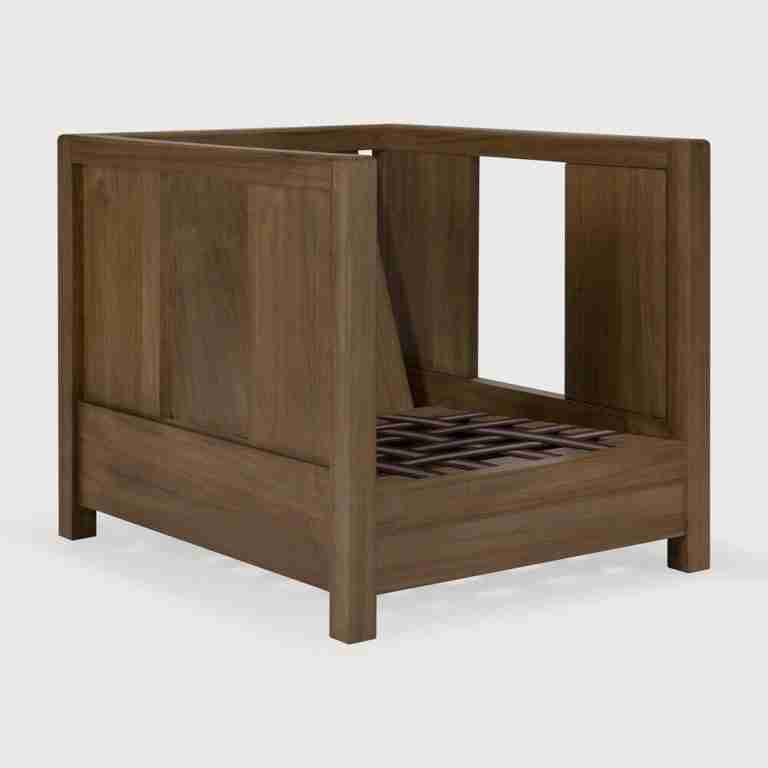 Ethnicraft Fauteuil Roan Teak Zonder Kussen - Wild Brown
