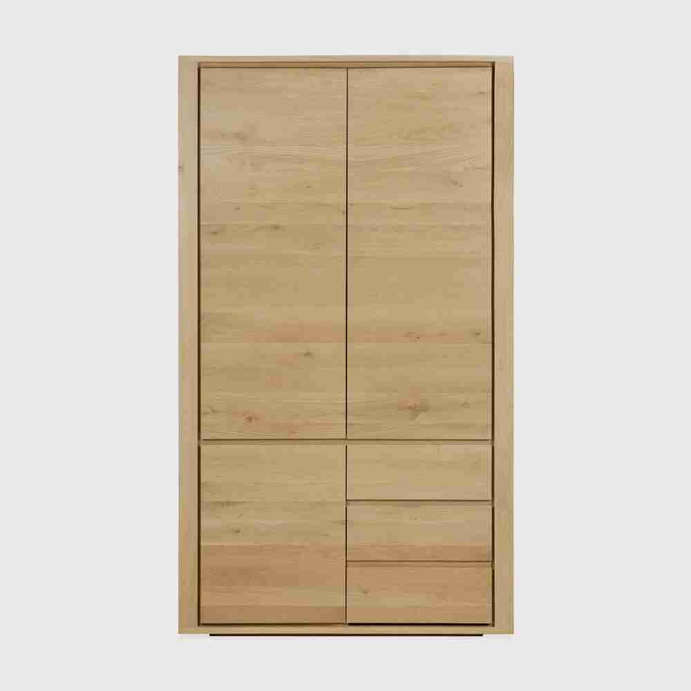 Ethnicraft Kledingkast Shadow Geolied Eikenhout, 200 x 115cm - Naturel
