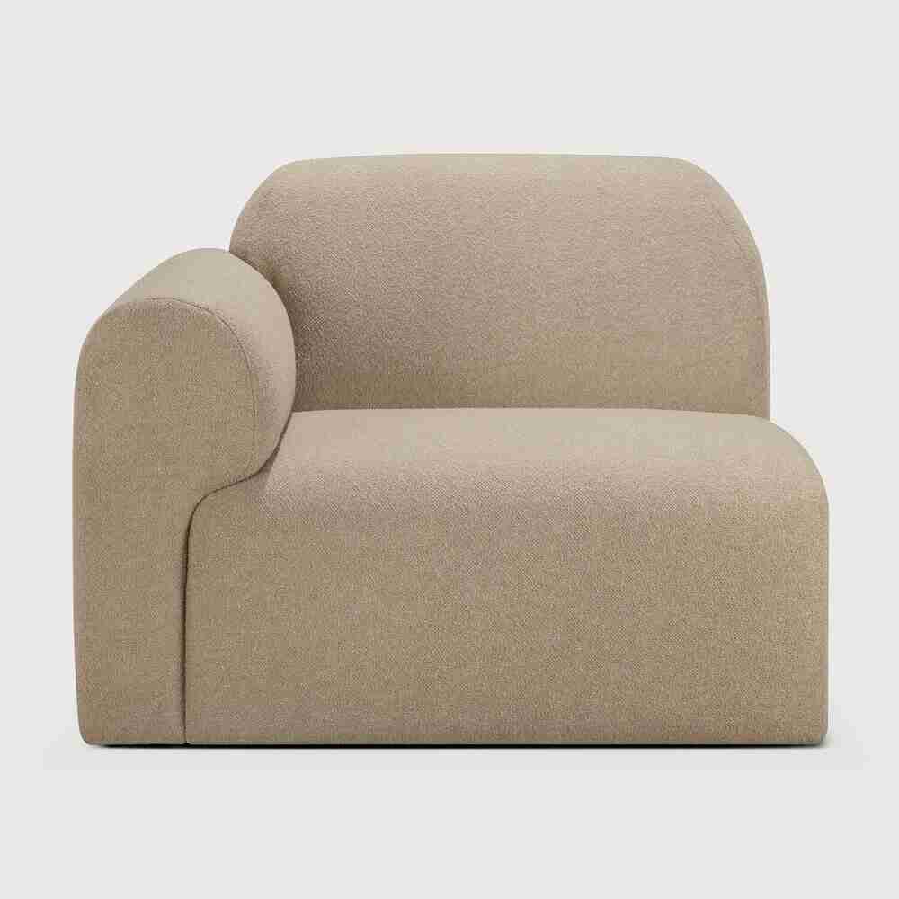 Ethnicraft Modulaire Bank Bulky Hoek Arm Rechts - Almond