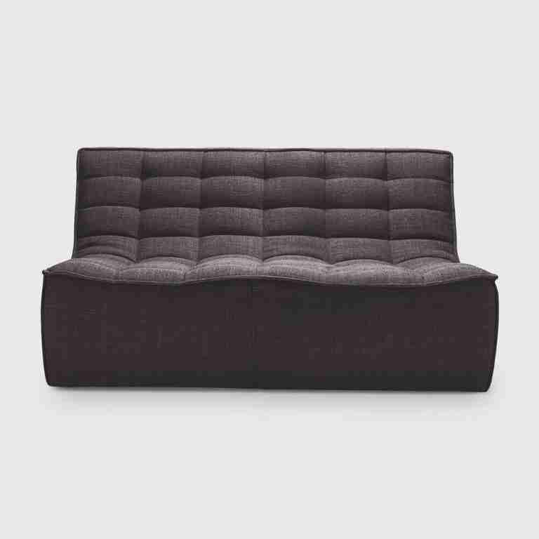 Ethnicraft Modulaire Bank N701 Dark Grey UK Residentieel 2-zits - Donkergrijs