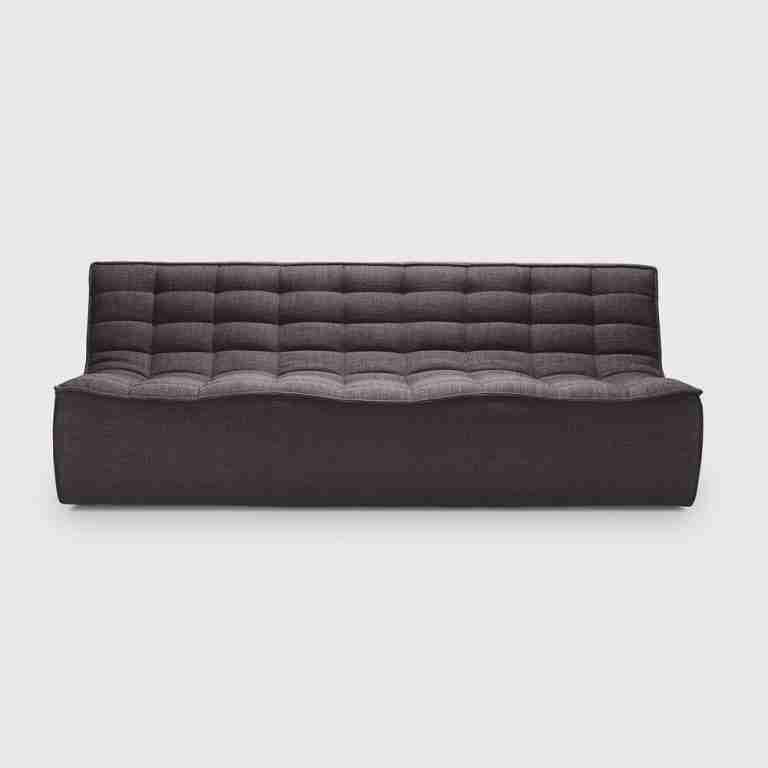 Ethnicraft Modulaire Bank N701 Dark Grey UK Residentieel 3-zits - Donkergrijs