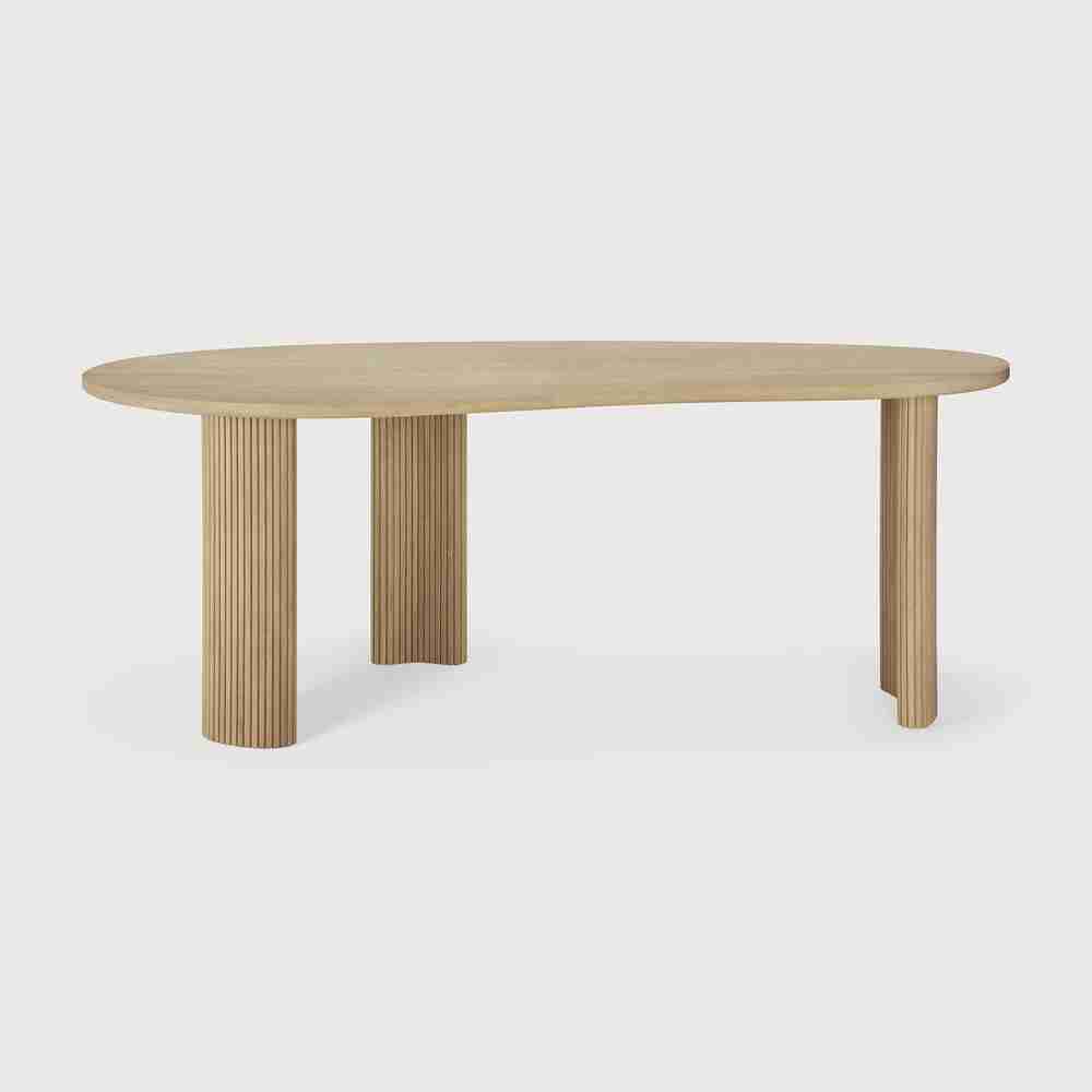 Ethnicraft Organisch Bureau Boomerang Eikenhout, 200 x 100cm - Naturel