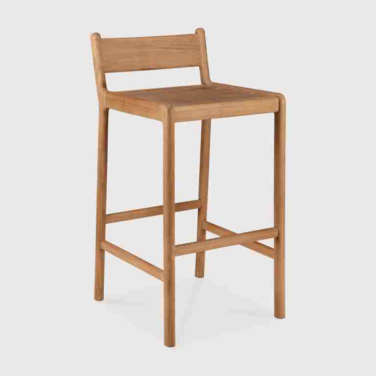 Ethnicraft Outdoor Barkruk Jack Teakhout - Naturel